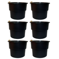Kit 6 Vasos Autoirrigáveis Decorativos Premium — Jardim Inteligente