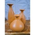 Trio de Vasos Decorativos em Cerâmica Premium