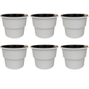Kit 6 Vasos Autoirrigáveis Decorativos Premium — Jardim Inteligente