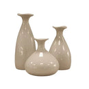Trio de Vasos Decorativos em Cerâmica Premium