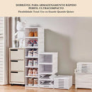 Kit Com 6 Caixas de Sapato Dobrável Armazenamento Transparentes