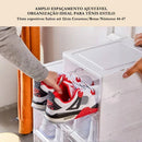 Kit Com 6 Caixas de Sapato Dobrável Armazenamento Transparentes